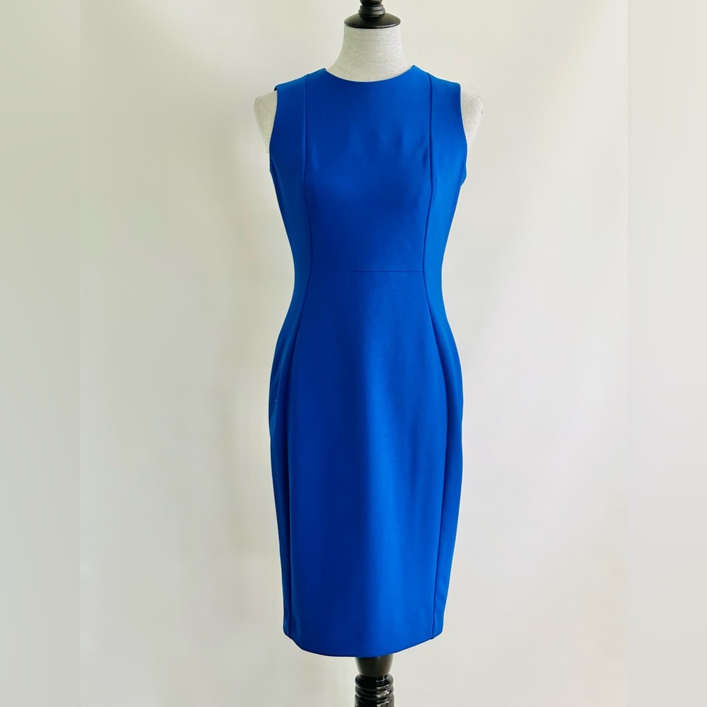 Calvin Klein Sleeveless Sheath Dress - Royal Blue